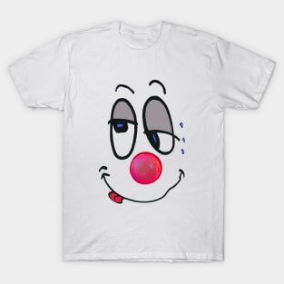 Mr Smiles, a big red nose red tongue cartoon grin T-Shirt